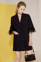 Load image into Gallery viewer, Oversized Prom Blazer For Women with Feathers