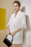 Load image into Gallery viewer, Oversized Prom Blazer For Women with Feathers