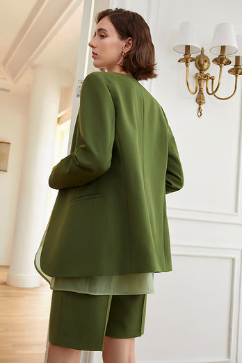 Green Oversized Prom Blazer For Women