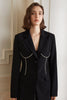 Load image into Gallery viewer, Black Slim Fit Prom Blazer For Women with Beading