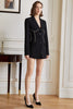 Load image into Gallery viewer, Black Slim Fit Prom Blazer For Women with Beading