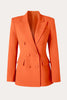 Load image into Gallery viewer, Pink Double Breated Peak Lapel Women Business Prom Blazer