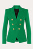 Load image into Gallery viewer, Green Double Breasted Peak Lapel Women Prom Blazer