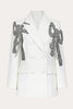 Load image into Gallery viewer, Sparkly Black Beaded Peak Lapel Prom Women Blazer