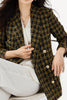 Load image into Gallery viewer, Yellow Plaid Double Breasted Tweed Women Blazer