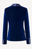 Load image into Gallery viewer, Black Shawl Lapel Velvet Women Blazer