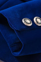 Load image into Gallery viewer, Black Shawl Lapel Velvet Women Blazer