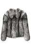 Load image into Gallery viewer, Grey Lapel Neck Shearling Cropped Faux Fur Coat