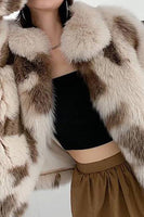 Load image into Gallery viewer, Khaki Shawl Lapel Midi Faux Fur Shearling Coat