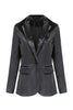 Load image into Gallery viewer, Black Notched Lapel One Button Women Blazer