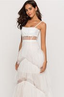 Load image into Gallery viewer, Black Corset Asymmetrical Tulle Long Prom Dress