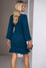 Load image into Gallery viewer, Black Bodycon Round Neck Short Party Dress With Puff Sleeve