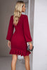 Load image into Gallery viewer, Black Bodycon Round Neck Short Party Dress With Puff Sleeve
