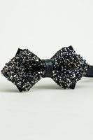 Load image into Gallery viewer, Black Rhinestones Adjustable Party Bow Ties