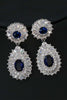 Load image into Gallery viewer, Royal Blue Crystal Necklace Earring Jewelry Set