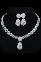 Load image into Gallery viewer, Royal Blue Crystal Necklace Earring Jewelry Set