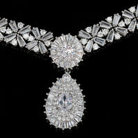 Load image into Gallery viewer, Royal Blue Crystal Necklace Earring Jewelry Set