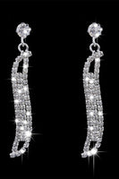 Load image into Gallery viewer, Silver Crystal Necklace Earrings Jewelry Set