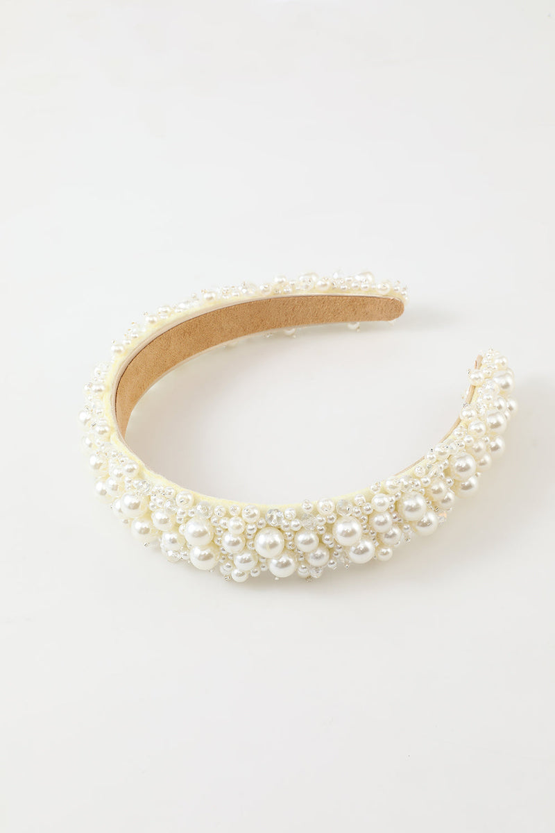 Load image into Gallery viewer, White Pearl Headband