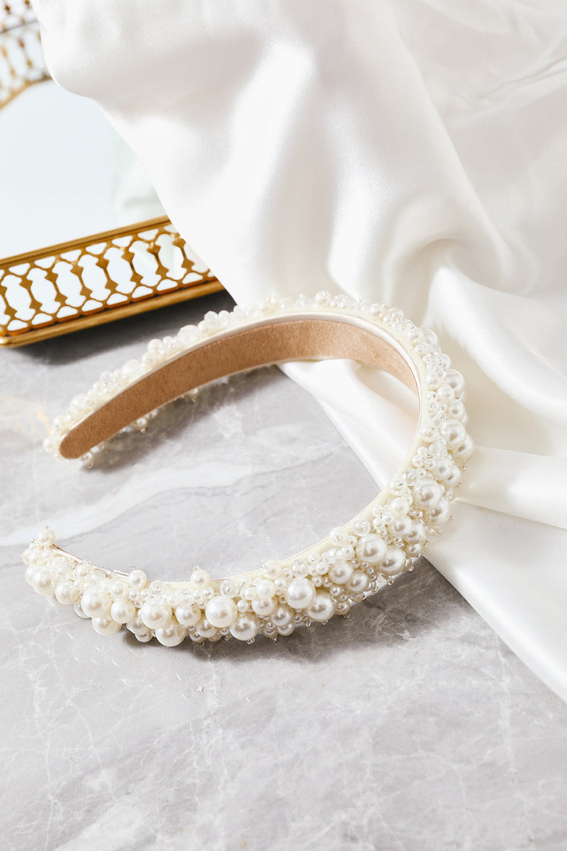 Load image into Gallery viewer, White Pearl Headband