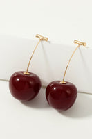 Load image into Gallery viewer, Golden Red Cherry Earrings