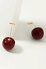 Load image into Gallery viewer, Golden Red Cherry Earrings