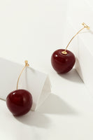 Load image into Gallery viewer, Golden Red Cherry Earrings