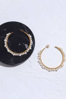 White Pearl Earrings