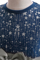 Load image into Gallery viewer, Blue Tulle Glitter Girl&#39;s Party Dress with Bow