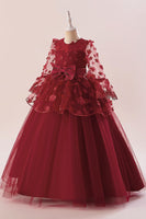 Load image into Gallery viewer, Pink Tulle Girl Party Dress with Appliques