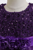 Load image into Gallery viewer, Purple Tulle Sequins Girl Dress with Bow