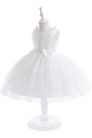 Load image into Gallery viewer, Blue Tulle Girl Party Dress with Bows