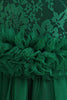 Load image into Gallery viewer, Sleeveless Green Tulle A Line Girl Dress with Lace