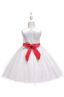 Load image into Gallery viewer, Round Neck White Girls&#39; Dress With Beading