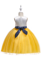 Load image into Gallery viewer, Round Neck White Girls&#39; Dress With Beading