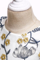 Load image into Gallery viewer, Round Neck White Girls&#39; Dress With Beading