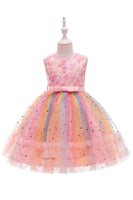Load image into Gallery viewer, Purple A Line Tulle Girls&#39; Party Dress With Bow