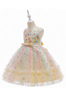 Load image into Gallery viewer, Purple A Line Tulle Girls&#39; Party Dress With Bow