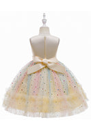 Load image into Gallery viewer, Purple A Line Tulle Girls&#39; Party Dress With Bow
