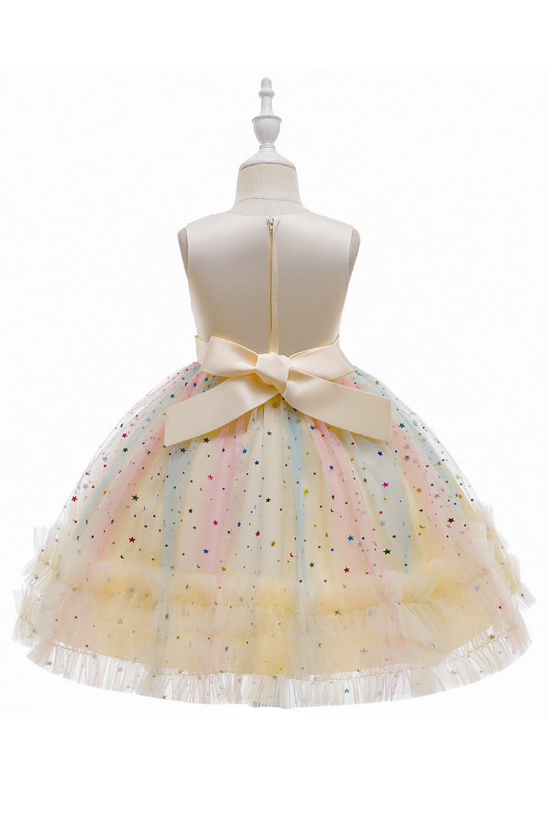 Load image into Gallery viewer, Purple A Line Tulle Girls&#39; Party Dress With Bow