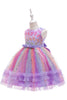 Load image into Gallery viewer, Purple A Line Tulle Girls&#39; Party Dress With Bow