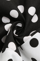 Load image into Gallery viewer, Puff Sleeves Polka Dots Black A Line Girls&#39; Dress