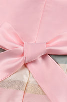 Load image into Gallery viewer, A Line V Neck Red Girl Dress with Cap Sleeves