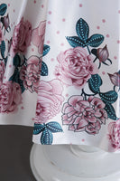 Load image into Gallery viewer, A Line Jewel Neck Blue Printed Girl Dress