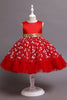 Load image into Gallery viewer, A Line Jewel Neck Pink Girl Party Dress with Appliques