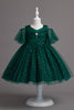 Load image into Gallery viewer, A Line Off the Shoulder Burgundy Tulle Girl Dress