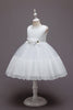 Load image into Gallery viewer, Pink Sleeveless Flower Tulle Girls&#39; Dress With Bow