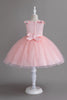 Load image into Gallery viewer, Champagne A Line Tulle Sequin Girls&#39; Party Dress With Bow