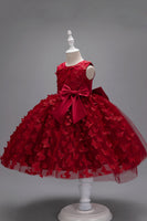 Load image into Gallery viewer, Champagne Princess Butterfly Tulle Girls&#39; Dress With Bow