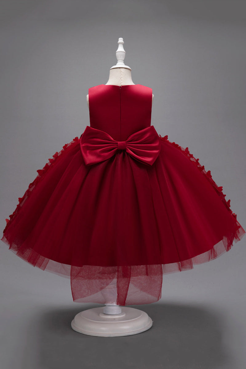 Load image into Gallery viewer, Champagne Princess Butterfly Tulle Girls&#39; Dress With Bow
